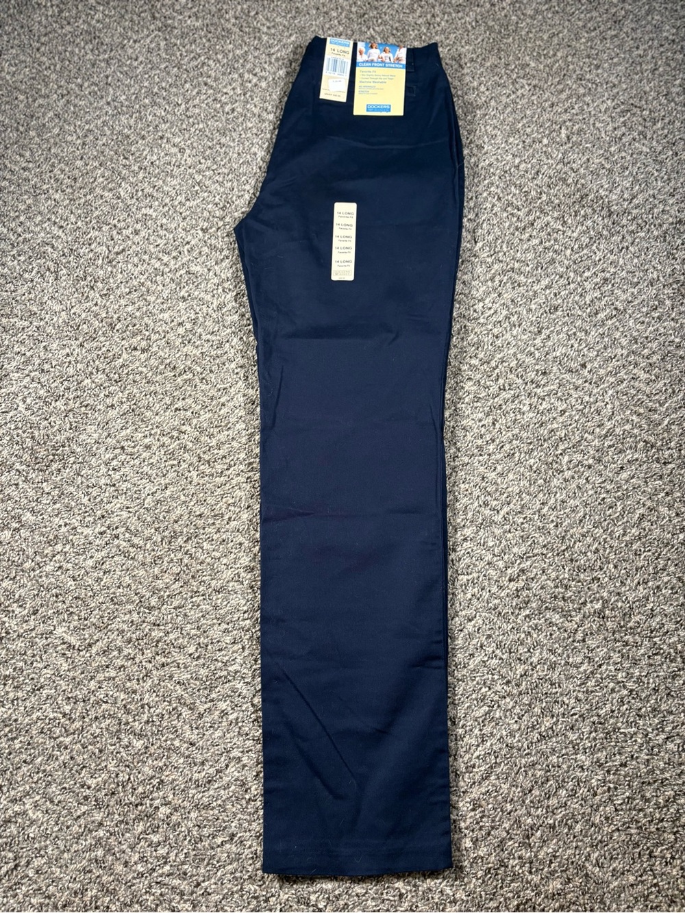 Dockers Dark Navy Straight Leg Trousers